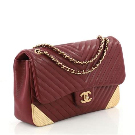 Chanel Rock the Corner Flap Bag Chevron Leather Medium